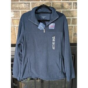 NWT Croft & Barrow half Zip Fleece Hiking Camp Sweater Dark Blue MenSz L Outdoor